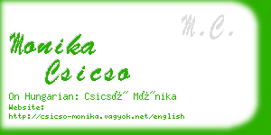 monika csicso business card